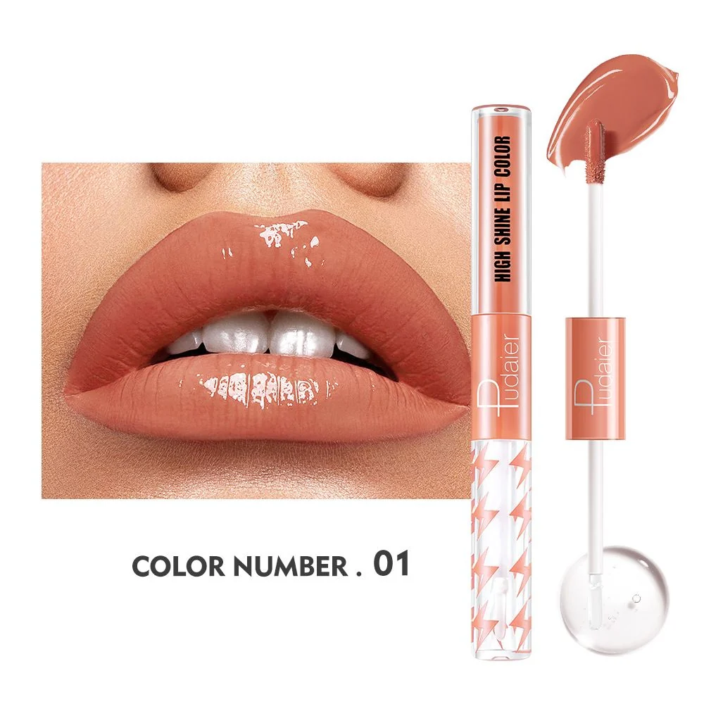 16 Colors Double Ended Highlighting Lip Gloss - High-shine Long-lasting - Image 11