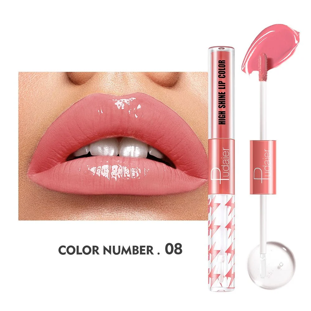 16 Colors Double Ended Highlighting Lip Gloss - High-shine Long-lasting - Image 14