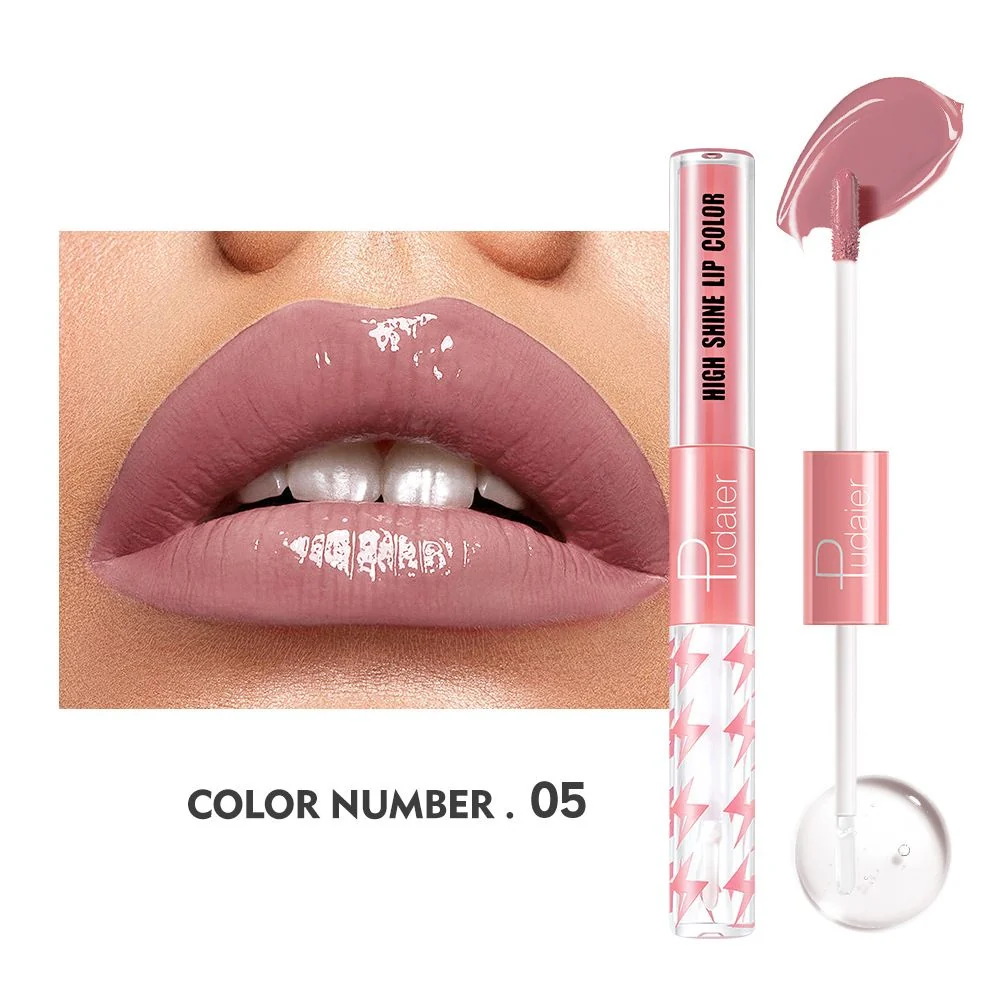 16 Colors Double Ended Highlighting Lip Gloss - High-shine Long-lasting - Image 15
