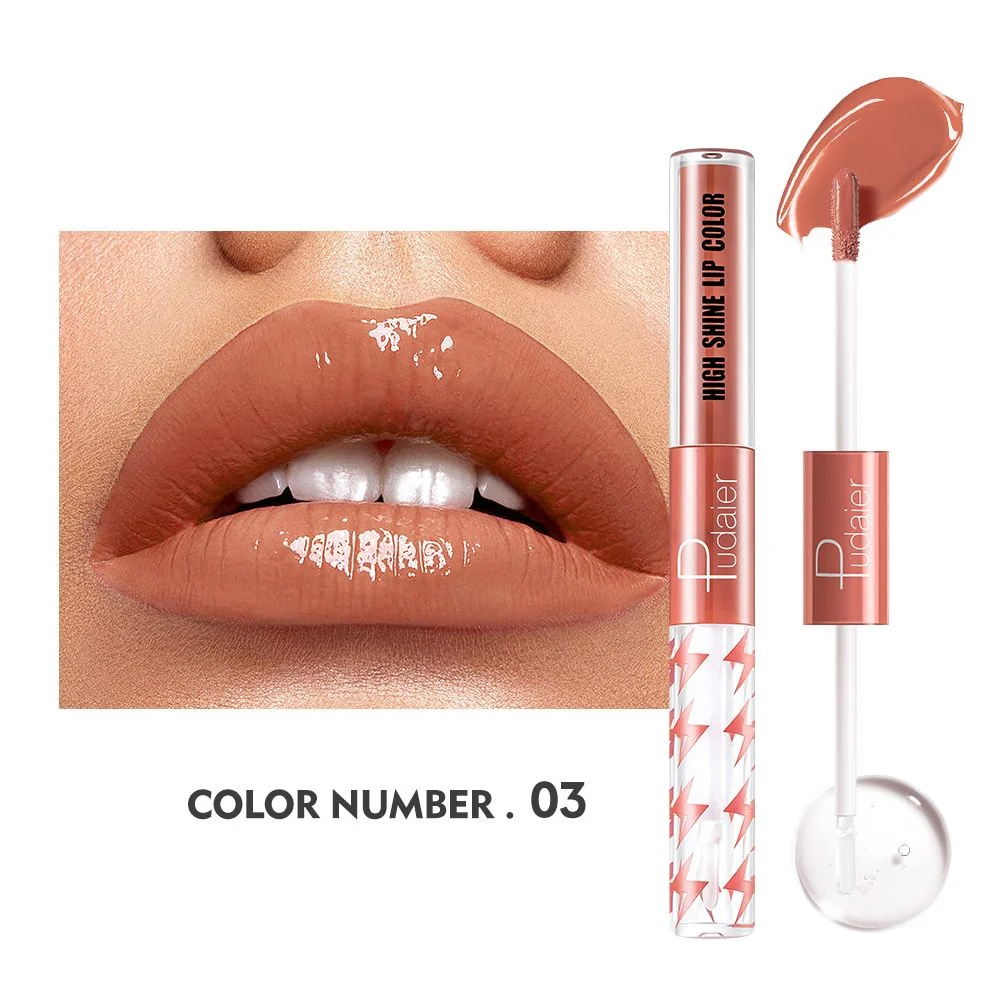 16 Colors Double Ended Highlighting Lip Gloss - High-shine Long-lasting - Image 19