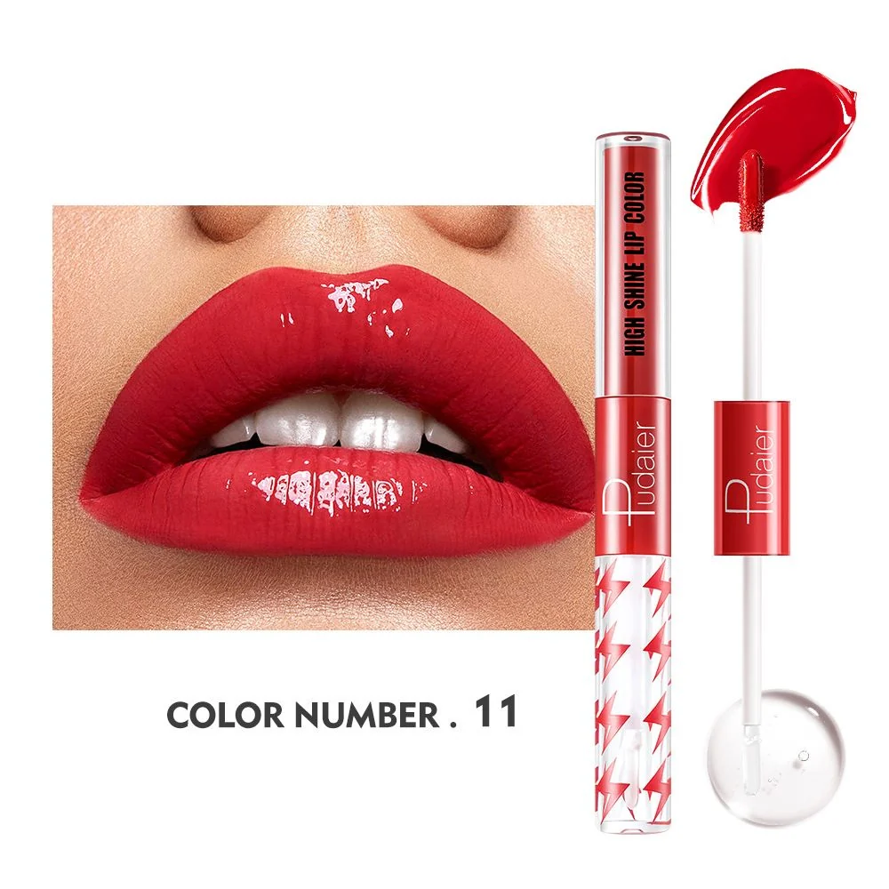 16 Colors Double Ended Highlighting Lip Gloss - High-shine Long-lasting - Image 23