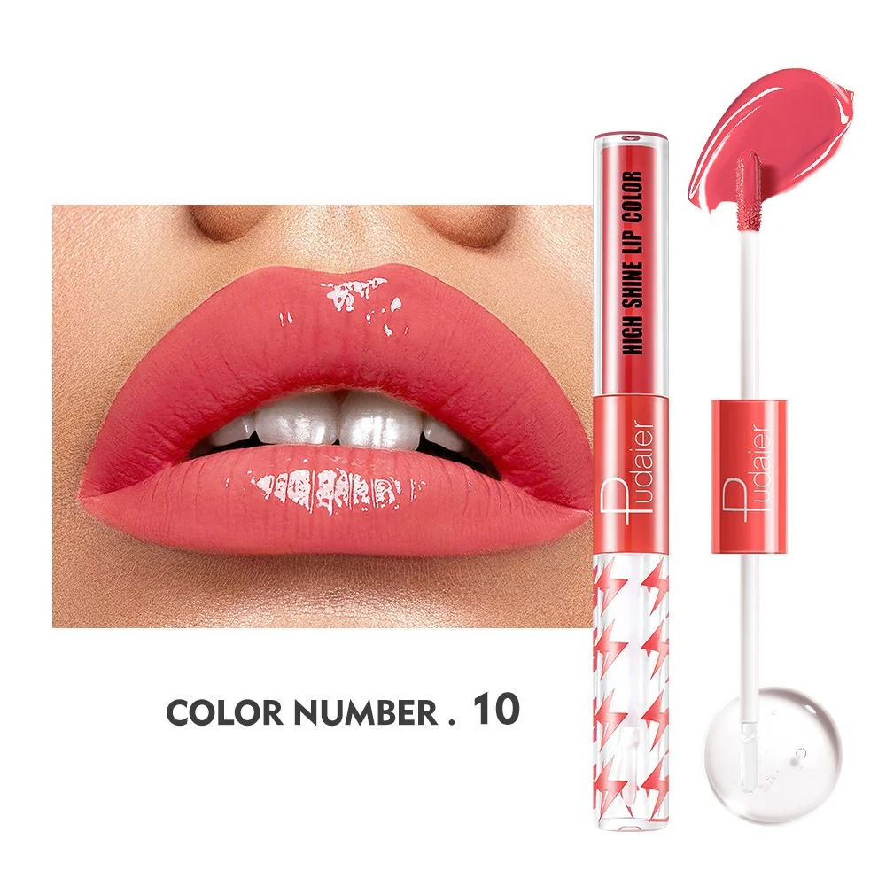16 Colors Double Ended Highlighting Lip Gloss - High-shine Long-lasting - Image 26