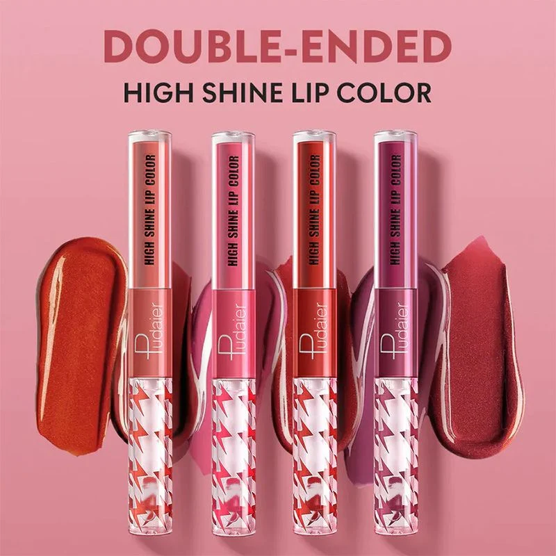 16 Colors Double Ended Highlighting Lip Gloss - High-shine Long-lasting - Image 8