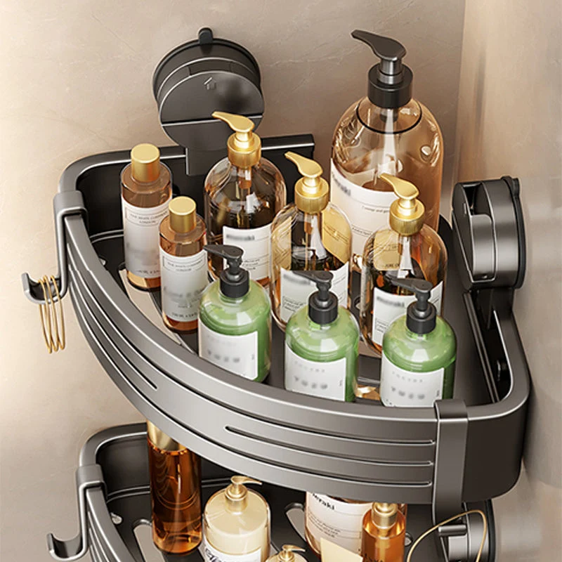 2PCS Wall Mounted Bathroom Organizer with Suction Cup - Image 3