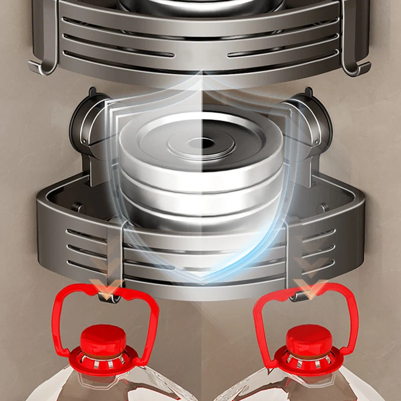 2PCS Wall Mounted Bathroom Organizer with Suction Cup - Image 6