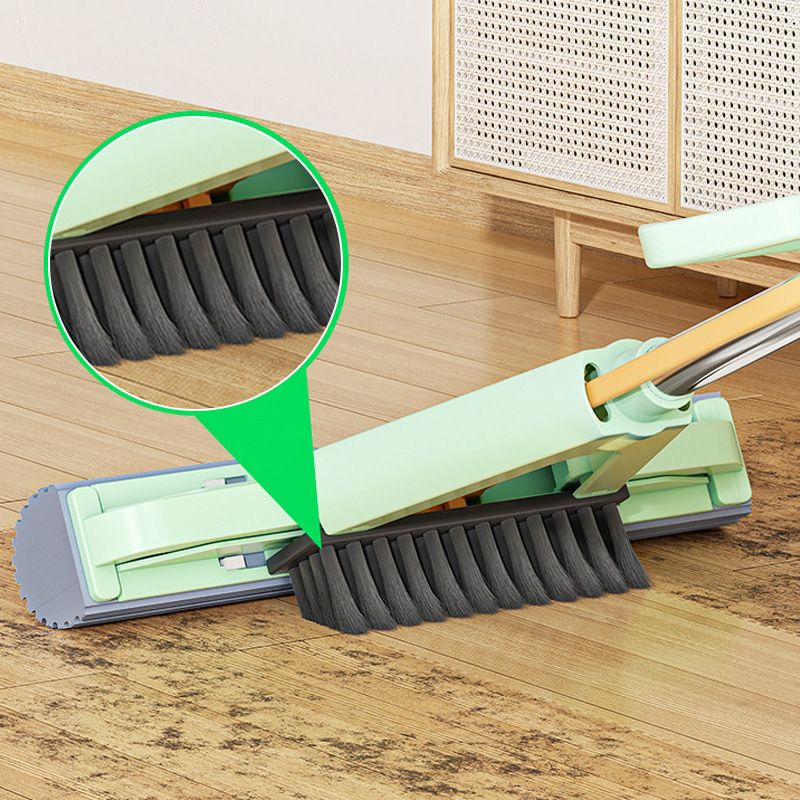 Absorbent Folding Squeeze Sponge Mop with Brush - Image 4