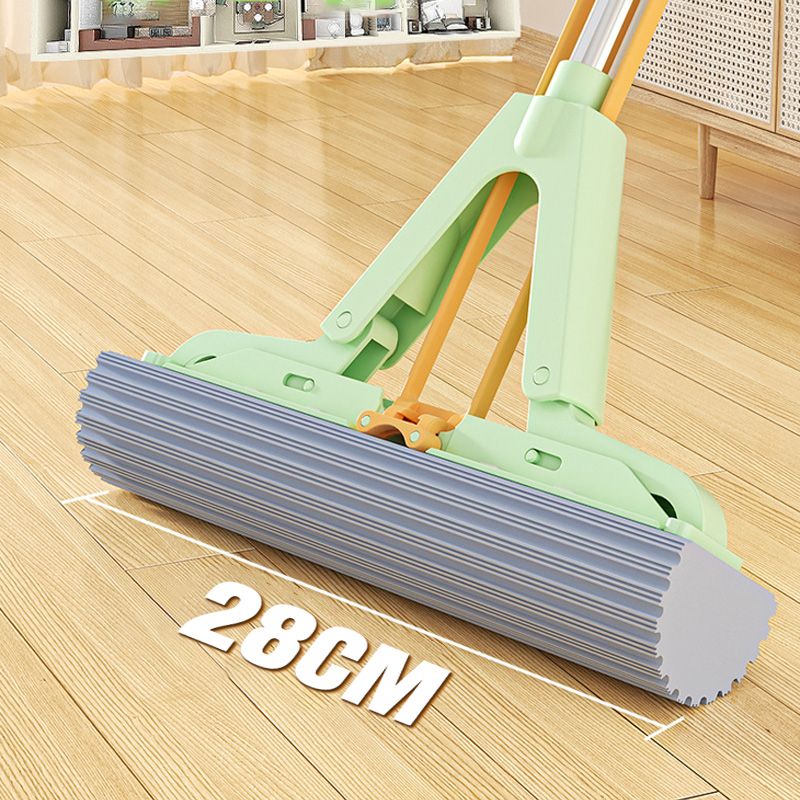 Absorbent Folding Squeeze Sponge Mop with Brush - Image 8