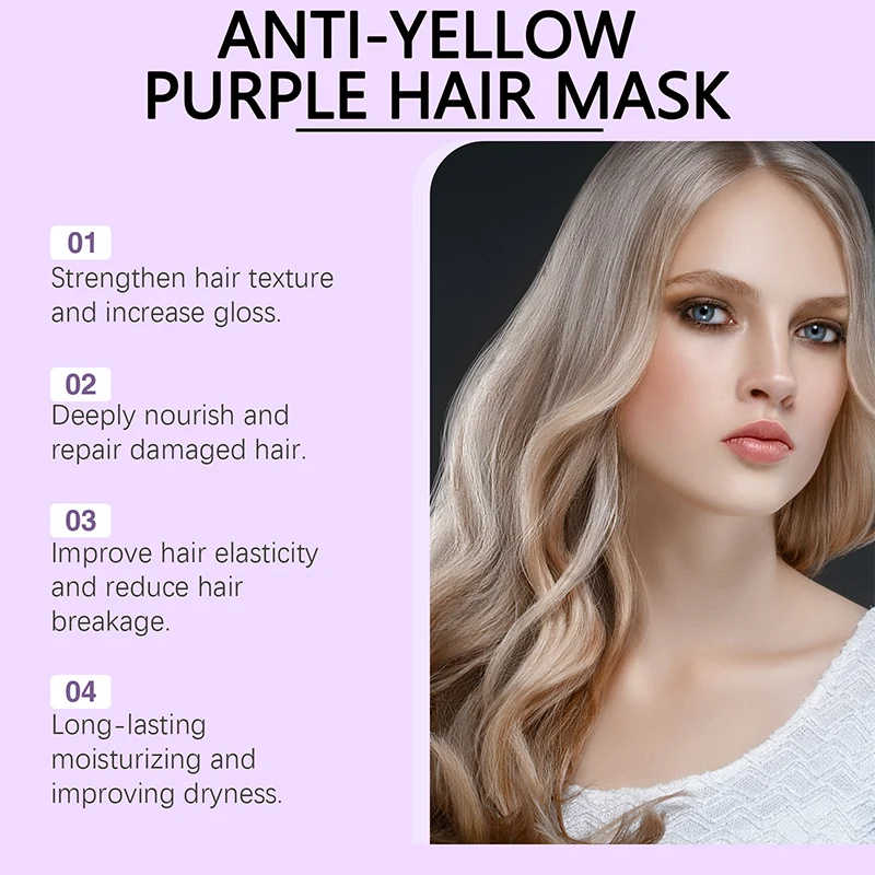 Anti-Yellowing Purple Hair Mask 💜 Say goodbye to Red Highlights! 💜 - Image 2