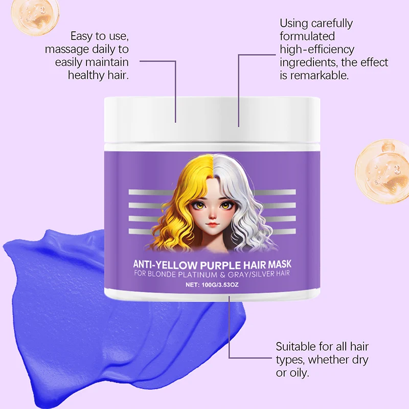 Anti-Yellowing Purple Hair Mask 💜 Say goodbye to Red Highlights! 💜 - Image 4