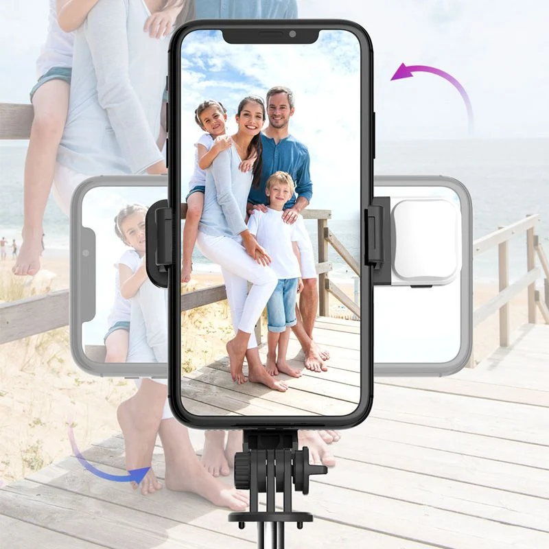 Bluetooth Selfie Stick Tripod with Telephone Stand and Beauty Fill-in Lighting - Image 2