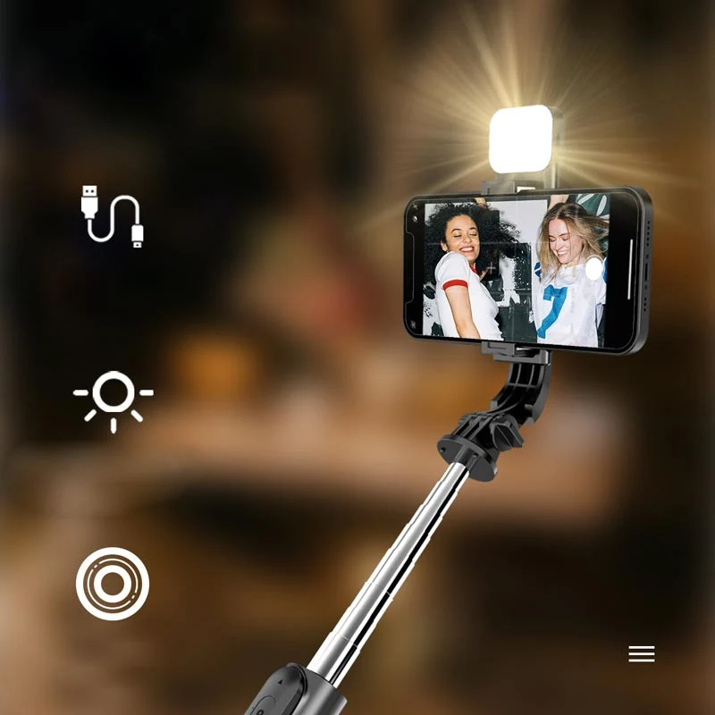 Bluetooth Selfie Stick Tripod with Telephone Stand and Beauty Fill-in Lighting - Image 8