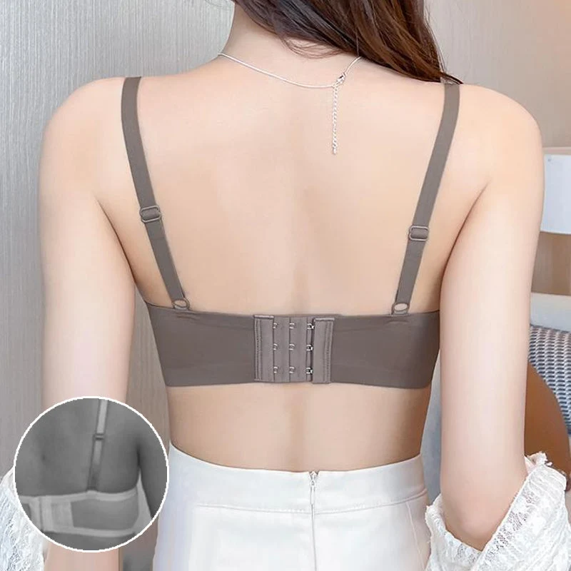 Comfortable Gathering Large-Looking No Steel Ring Bra - Image 8