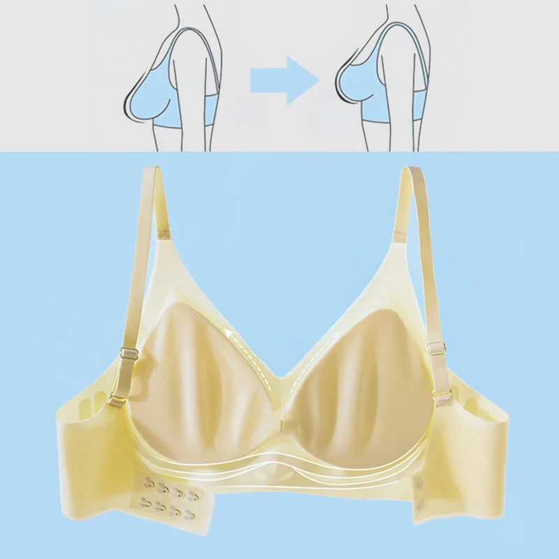 Breathable ice silk soft support latex wireless bra - Image 5