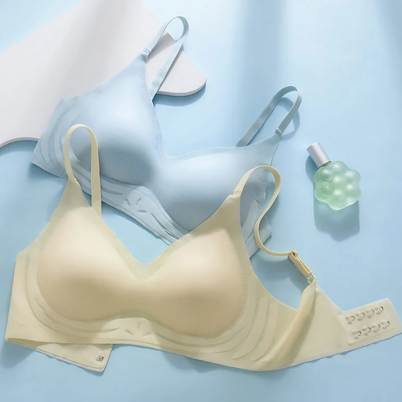 Breathable ice silk soft support latex wireless bra - Image 6