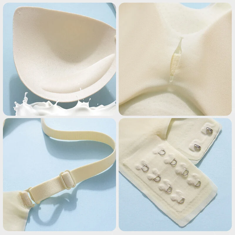 Breathable ice silk soft support latex wireless bra - Image 7