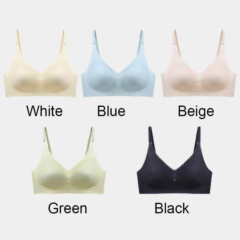 Breathable ice silk soft support latex wireless bra - Image 8