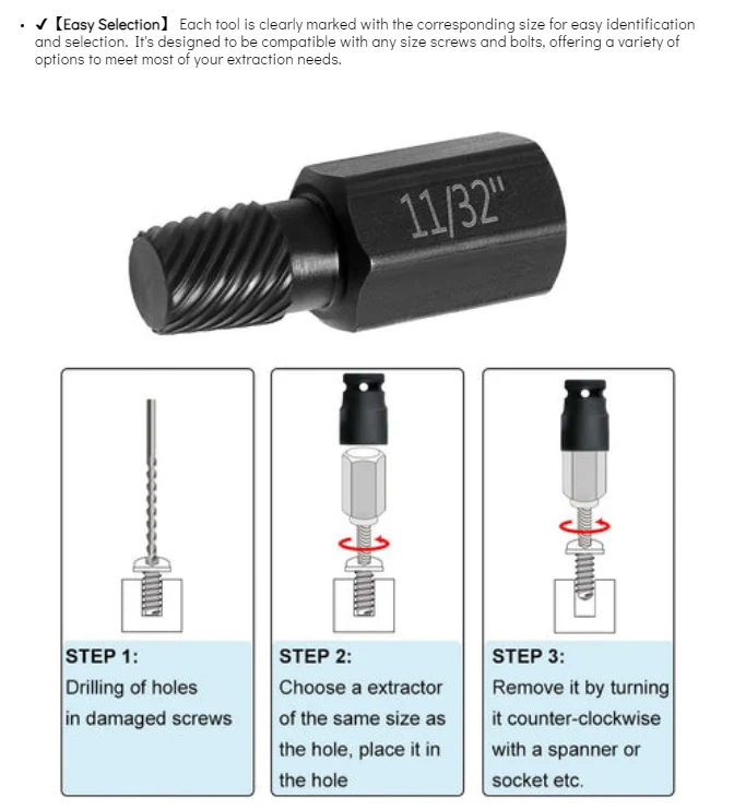 💥Free shipping for a limited time💥Screw and Bolt Extractor Set - Image 10