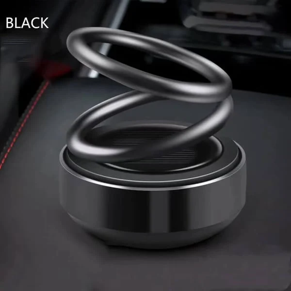Solar Rotating Double Ring Suspension Car Aromatherapy Ornament - Image 10