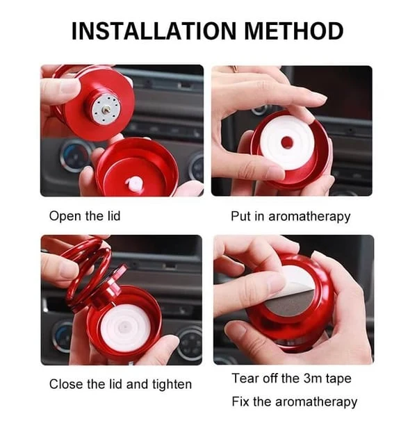 Solar Rotating Double Ring Suspension Car Aromatherapy Ornament - Image 7