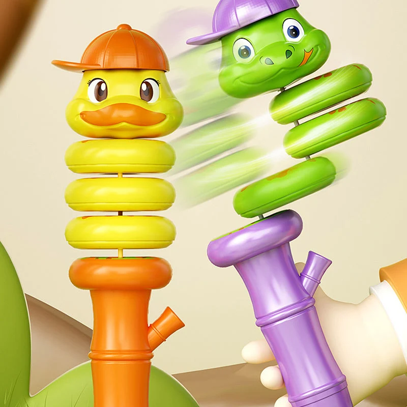 Cartoon Animal Shape Snake Twisting Hand Held Whistle Toy - Image 2