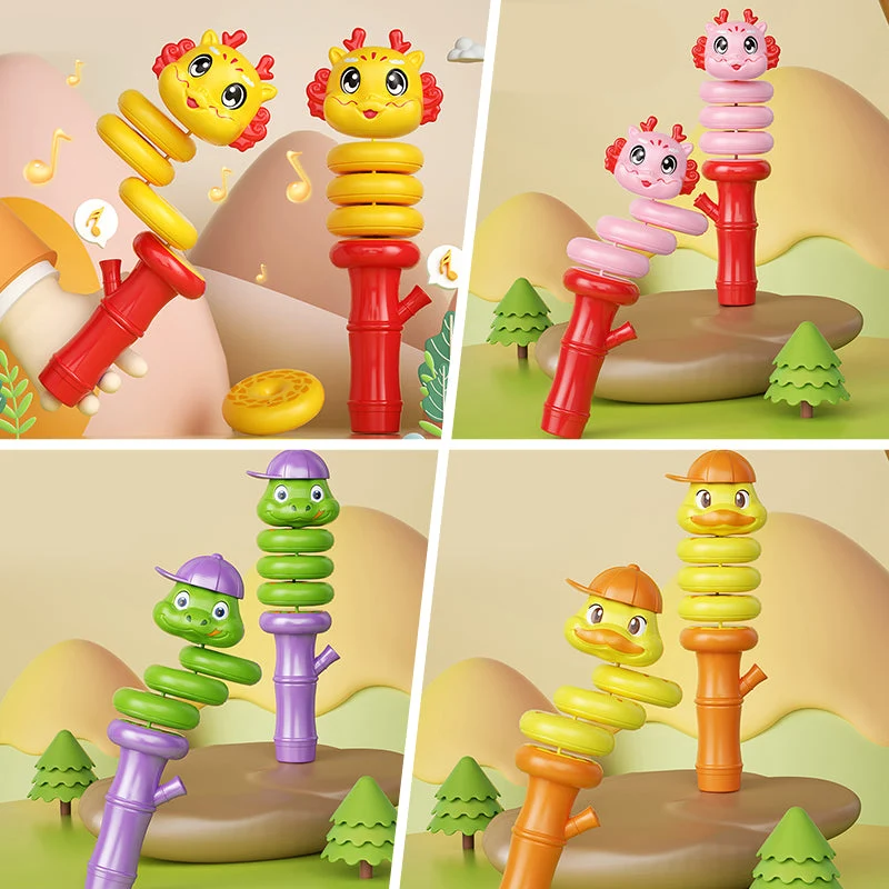 Cartoon Animal Shape Snake Twisting Hand Held Whistle Toy - Image 5
