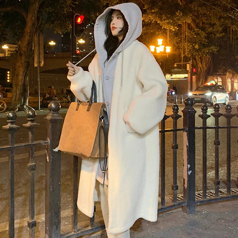 🎅🎄Christmas Sale🥳 2-Layered Faux Lambswool Hooded Coat Jacket(Great Sale⛄BUY 2 Get 5% OFF) - Image 11