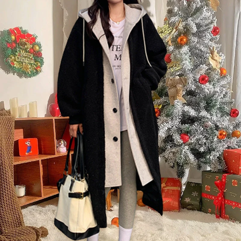 🎅🎄Christmas Sale🥳 2-Layered Faux Lambswool Hooded Coat Jacket(Great Sale⛄BUY 2 Get 5% OFF) - Image 16