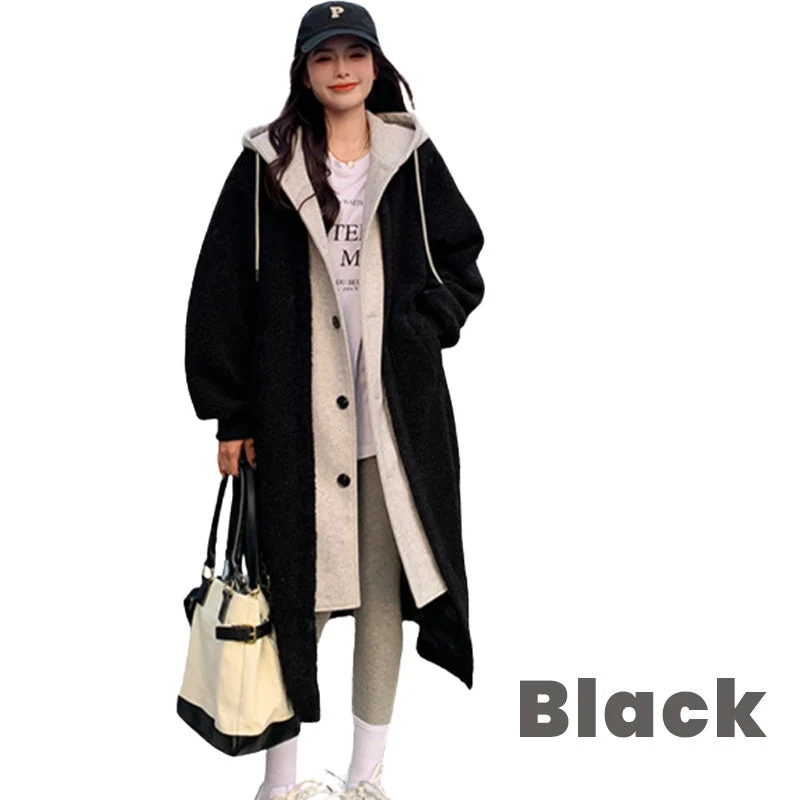🎅🎄Christmas Sale🥳 2-Layered Faux Lambswool Hooded Coat Jacket(Great Sale⛄BUY 2 Get 5% OFF) - Image 19
