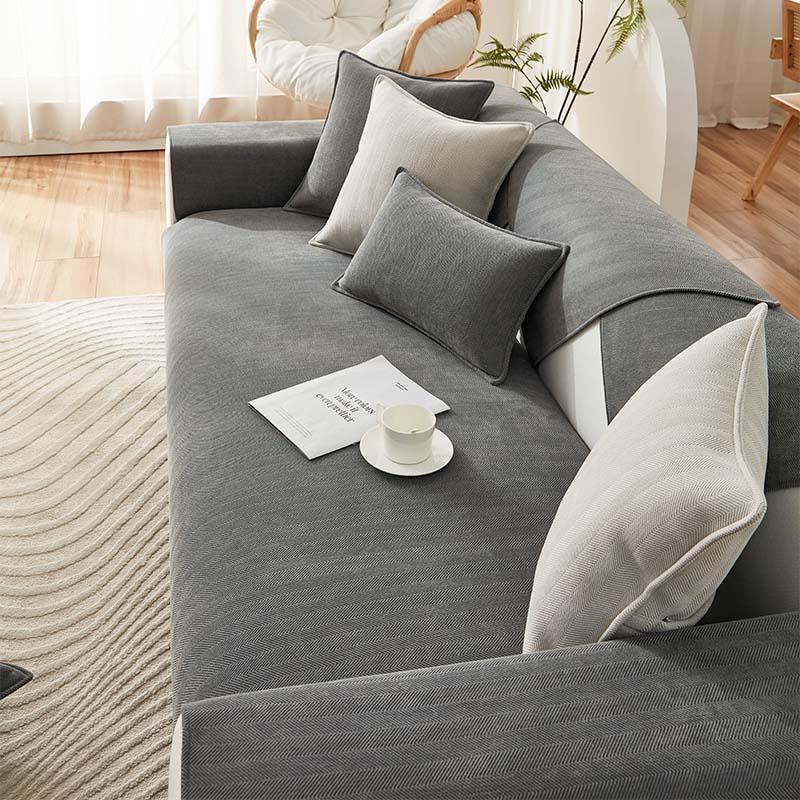 🔥Herringbone Chenille Fabric Furniture Protector Sofa Cover - Image 15
