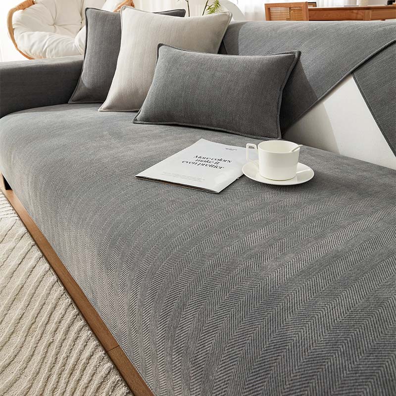 🔥Herringbone Chenille Fabric Furniture Protector Sofa Cover - Image 16