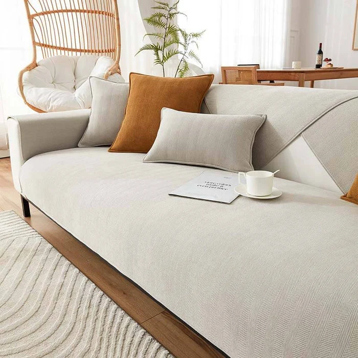 🔥Herringbone Chenille Fabric Furniture Protector Sofa Cover - Image 22