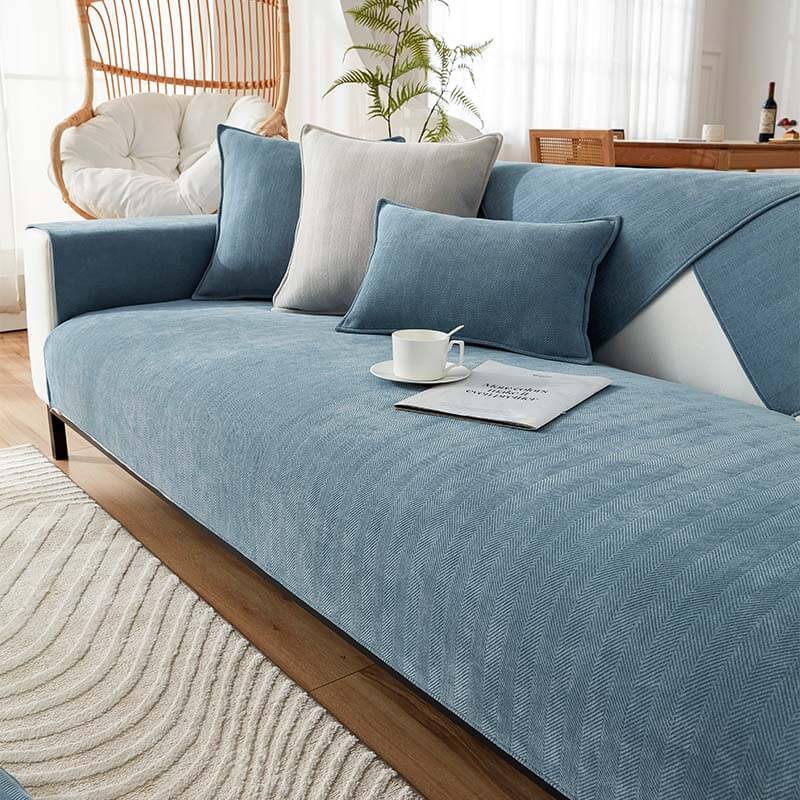 🔥Herringbone Chenille Fabric Furniture Protector Sofa Cover - Image 23