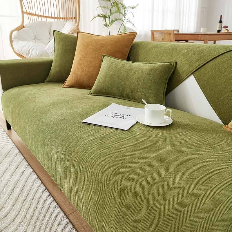 🔥Herringbone Chenille Fabric Furniture Protector Sofa Cover - Image 24
