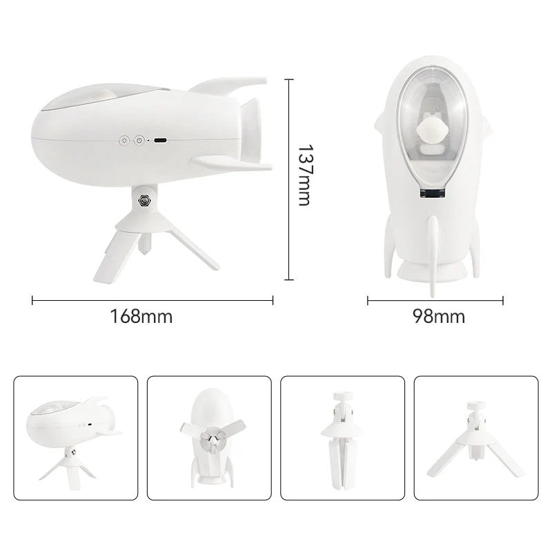 [Creative Gift] Rocket Style Wireless Desktop Mini Stereo - Image 8