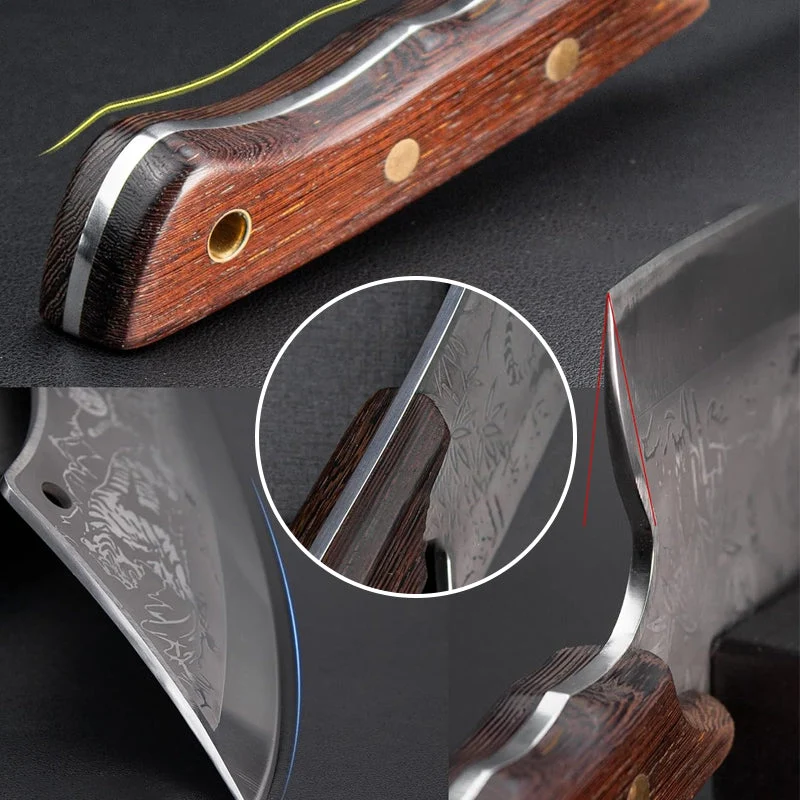 Durable Sharp Tiger Pattern Stainless Steel Knife - Image 5