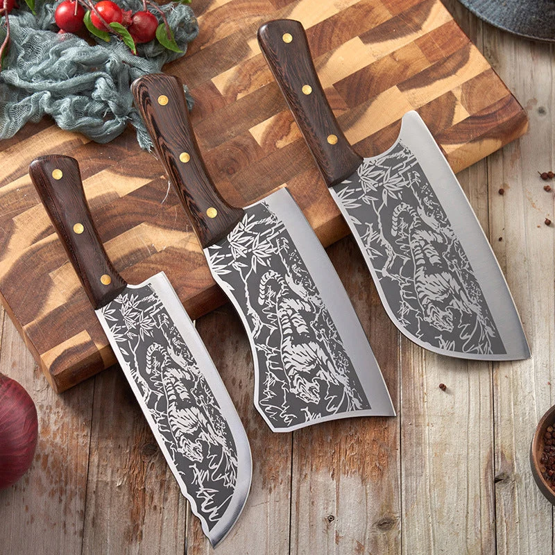 Durable Sharp Tiger Pattern Stainless Steel Knife - Image 8