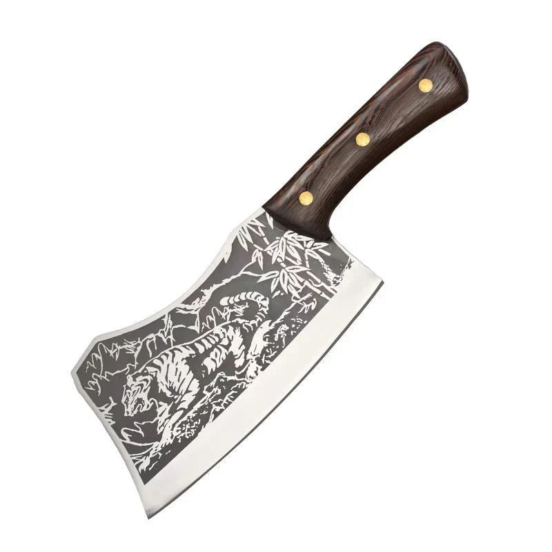 Durable Sharp Tiger Pattern Stainless Steel Knife - Image 9
