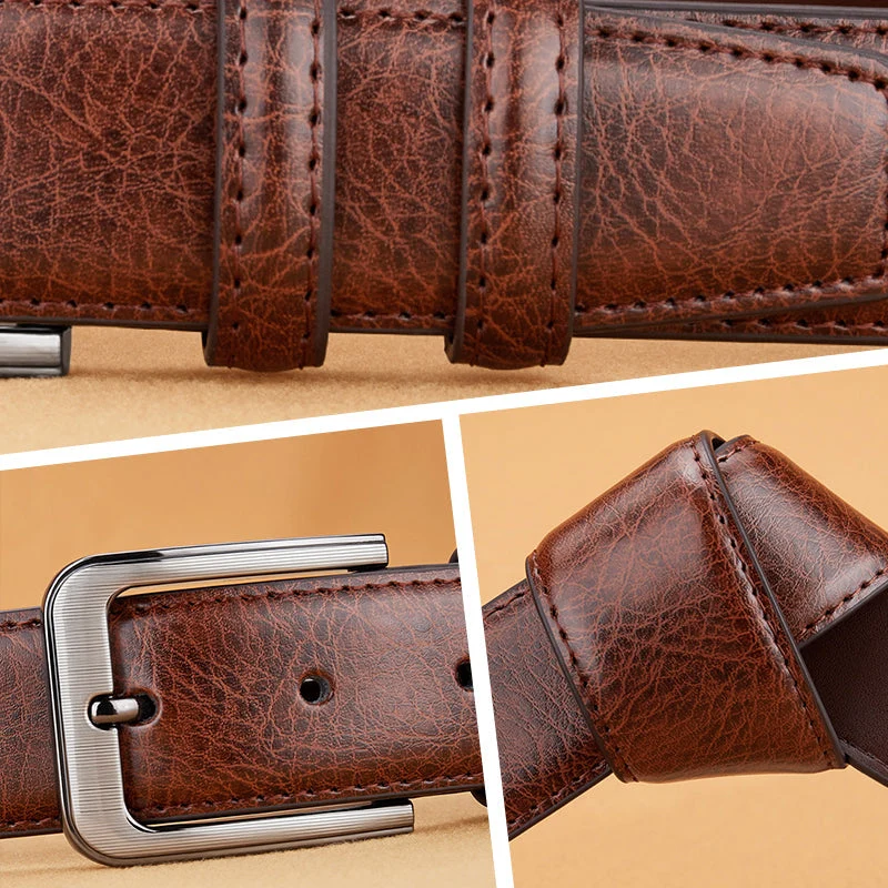 Durable Vintage Fashion Pin Buckle PU Belt - Image 3