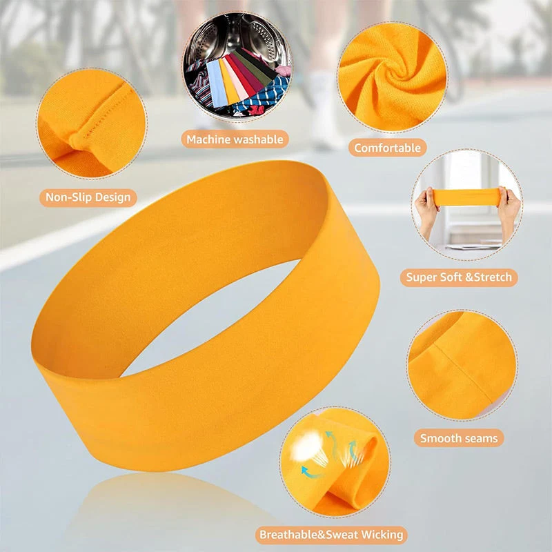 Elastic Non-Slip Solid Color Headband - Image 2