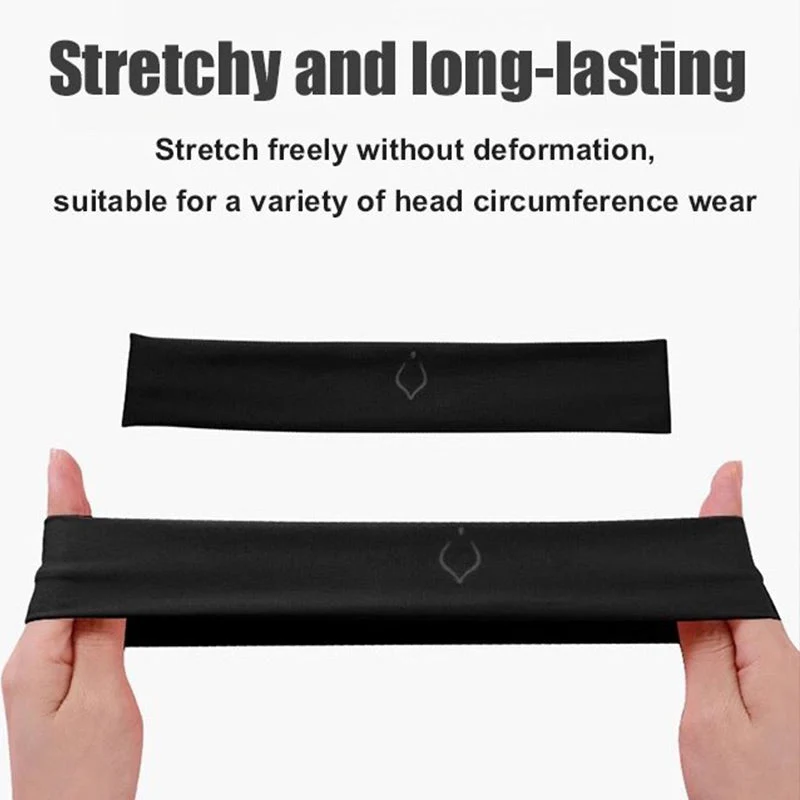 Elastic Non-Slip Solid Color Headband - Image 5