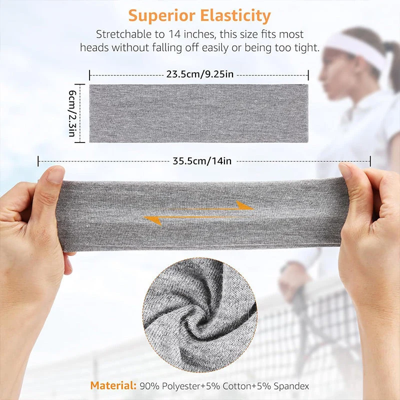 Elastic Non-Slip Solid Color Headband - Image 8