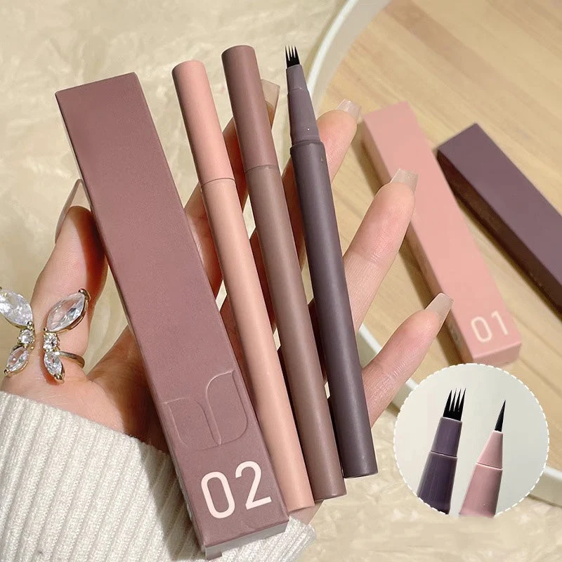 Waterproof, sweat-proof and non-smudging four-pronged eyebrow pencil - Image 3