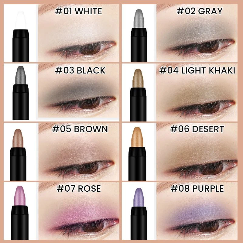 15 Color Highlighter Eyeshadow Pencil Waterproof Glitter Eye Shadow Eyeliner Pen - Image 8