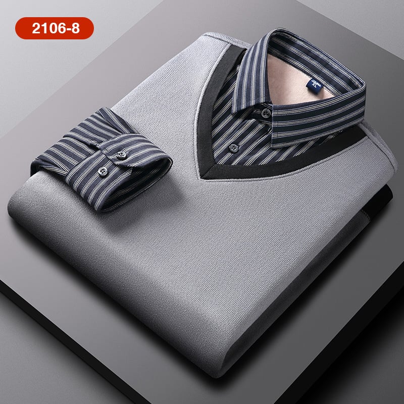 🎄Christmas Sale 49% Off️👕Fake Two Pieces Knitted Pullover🔥 - Image 6