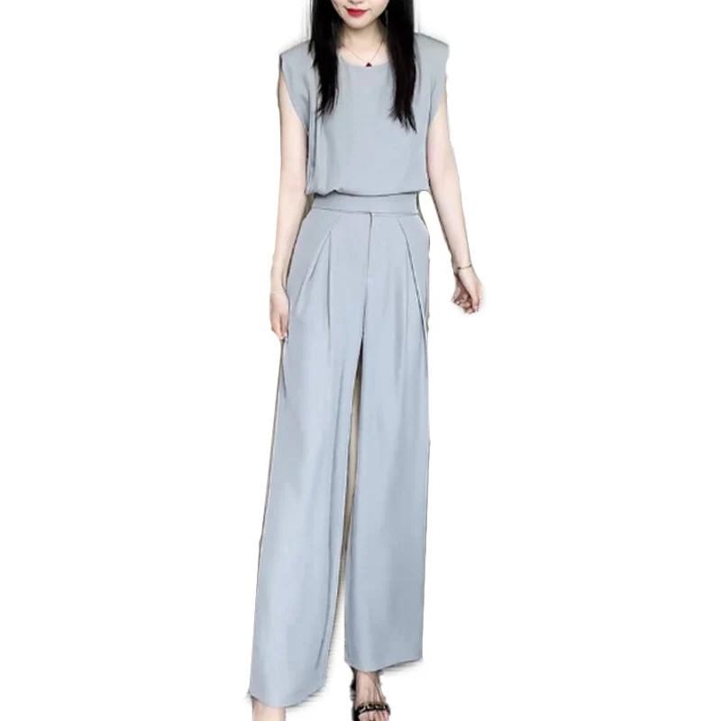 Fashion Sleeveless Wide-Legged Pants Set(Great Sale⛄BUY 2 Get 10% OFF + FREE SHIPPING) - Image 10