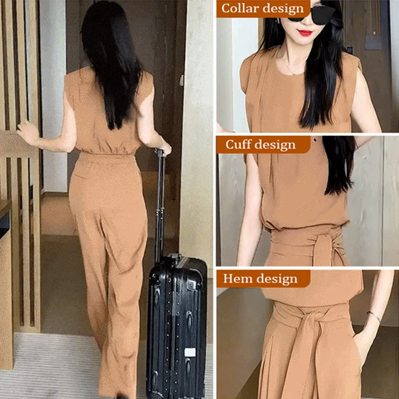Fashion Sleeveless Wide-Legged Pants Set(Great Sale⛄BUY 2 Get 10% OFF + FREE SHIPPING) - Image 5