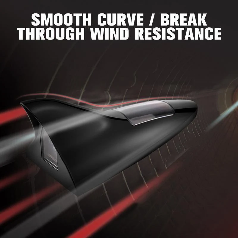 Solar Power Car Shark Fin Roof Antenna LED Flash Light - Image 4
