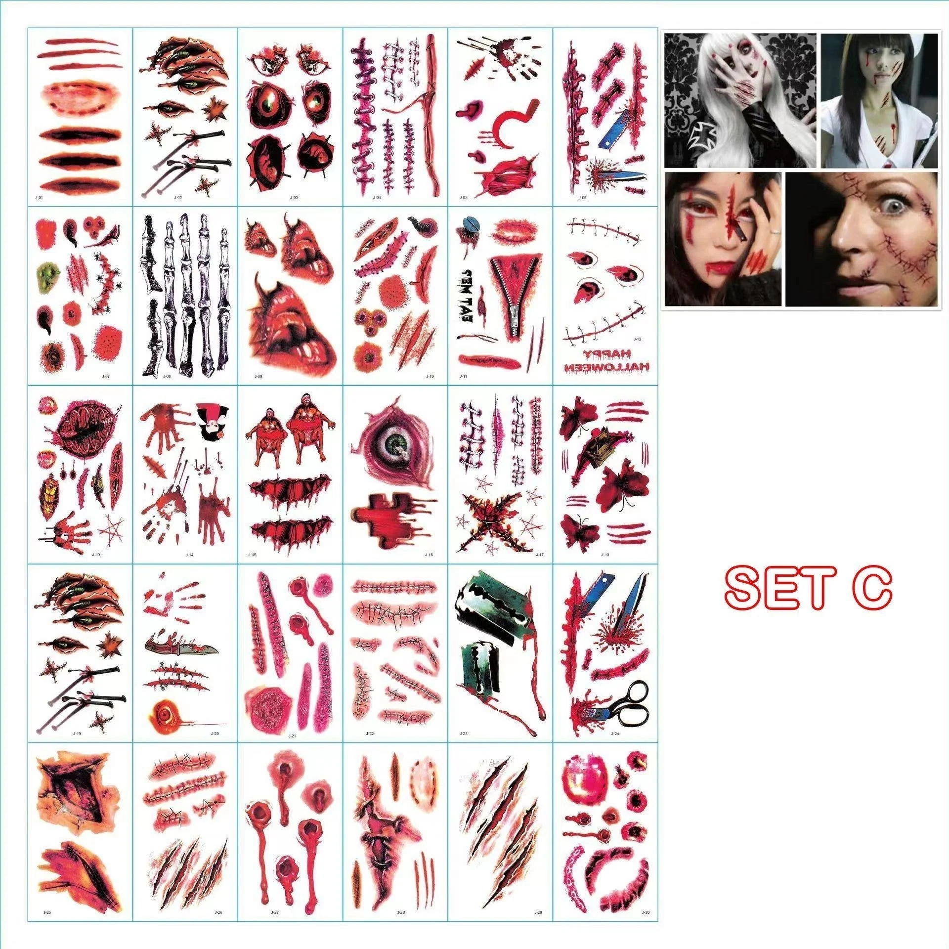 Halloween Prank temporary makeup Tattoo😈Realistic and easy to remove - Image 3