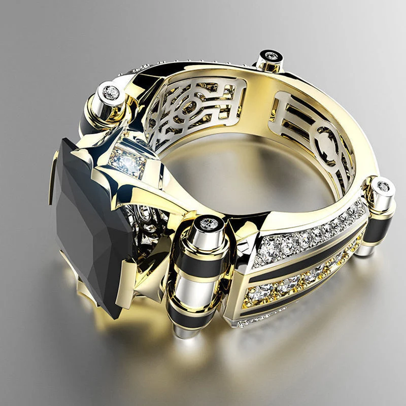 🎁Hot Sale🔥Heavy Duty Vintage Zirconia Wide Band Ring - Image 4