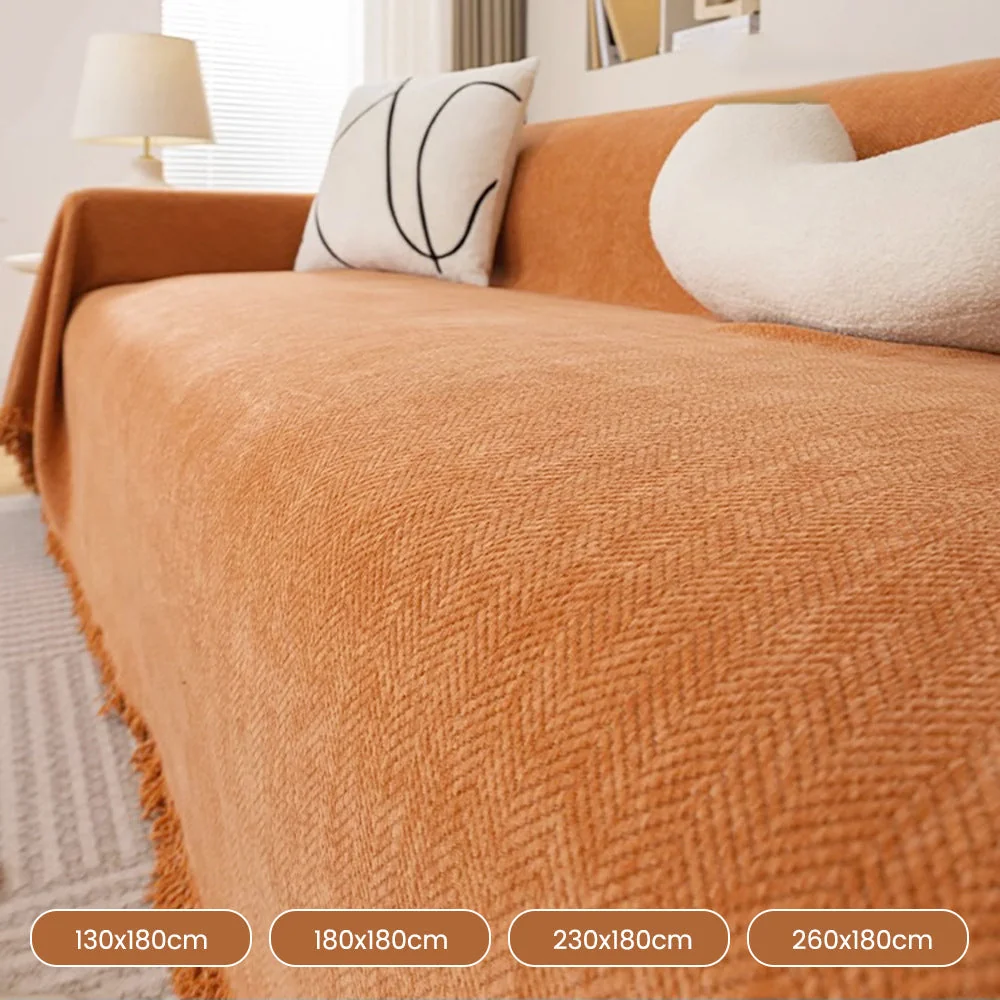 Herringbone Chenille Sofa Cover - Image 12